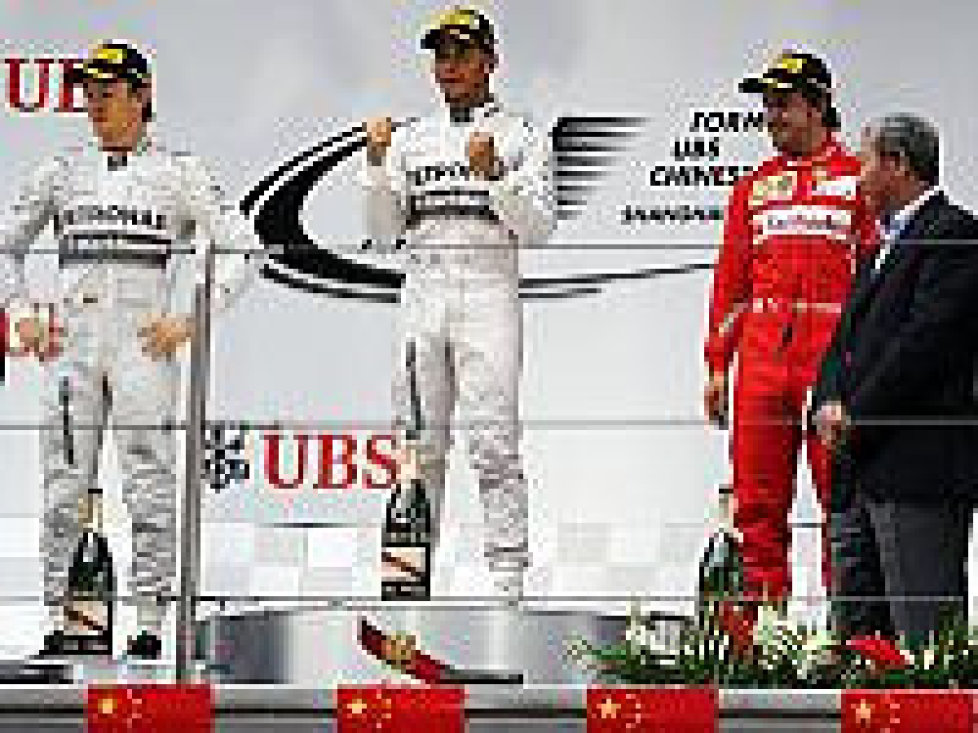 Nico Rosberg, Lewis Hamilton, Fernando Alonso