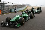 Marcus Ericsson (Caterham) und Kamui Kobayashi (Caterham) 