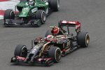 Pastor Maldonado (Lotus) und Kamui Kobayashi (Caterham) 