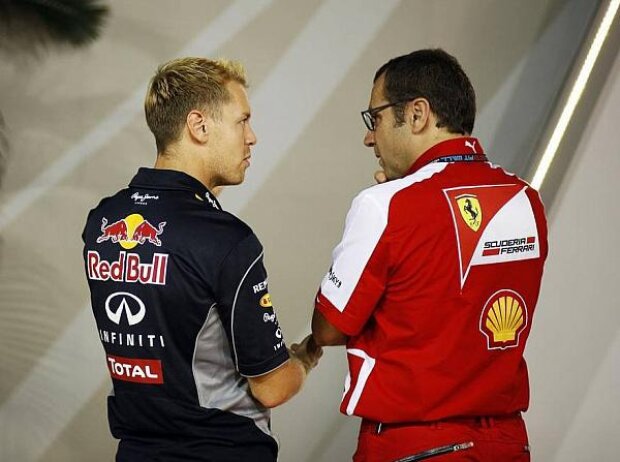 Titel-Bild zur News: Sebastian Vettel, Stefano Domenicali