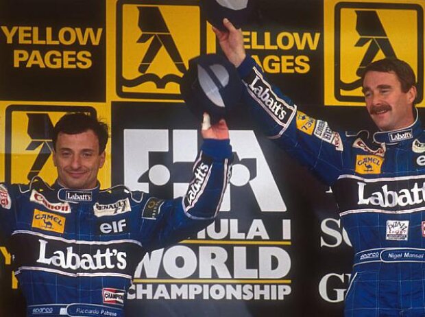 Nigel Mansell, Riccardo Patrese in Kyalami 1992