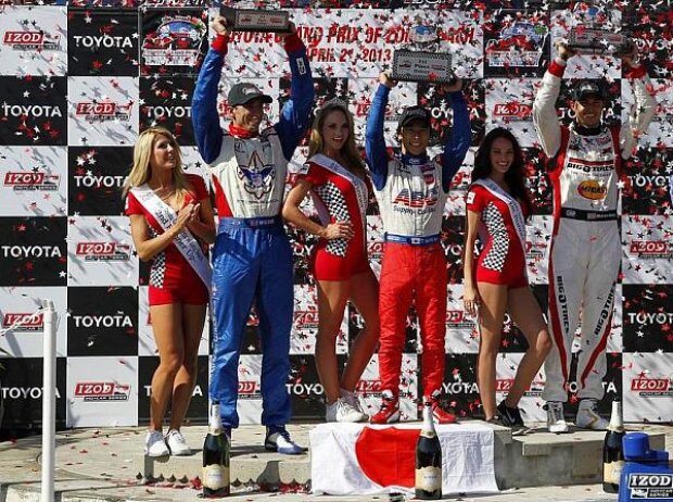 Takuma Sato, Graham Rahal, Justin Wilson Takuma Sato, Graham Rahal, Justin Wilson