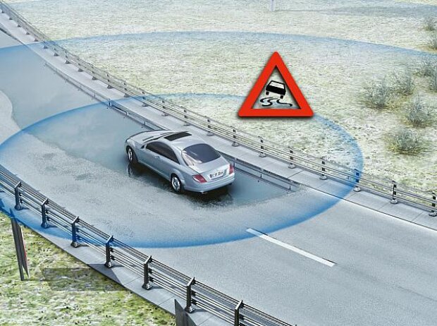 Die Car-to-Car-Kommunikation auf WLAN-Basis kann mit Gefahrenwarnungen die Verkehrssicherheit erhöhen 