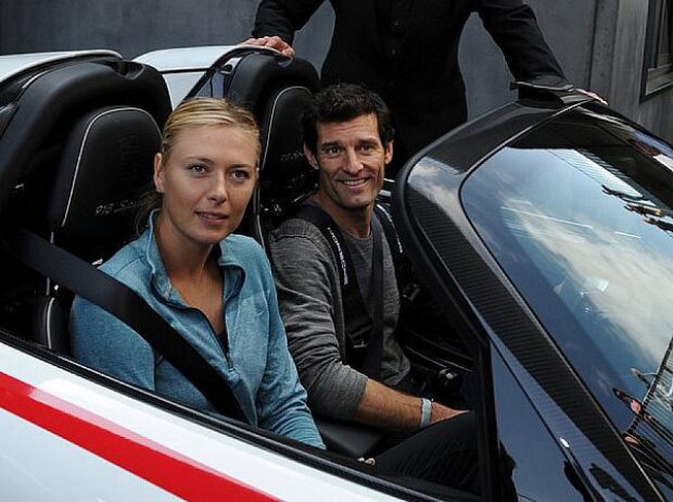 Titel-Bild zur News: Tennisstar Maria Sharapova, Rennfahrer Mark Webber