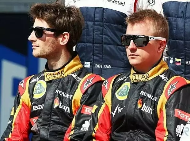 Romain Grosjean, Kimi Räikkönen Titel-Bild zur News: Romain Grosjean, Kimi Räikkönen