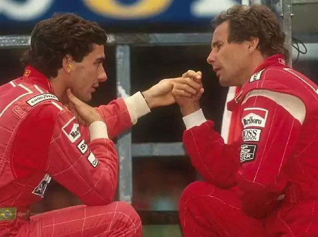 Ayrton Senna, Gerhard Berger Titel-Bild zur News: Ayrton Senna, Gerhard Berger