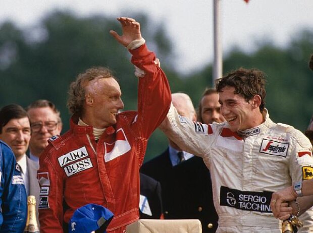 Titel-Bild zur News: Niki Lauda, Ayrton Senna