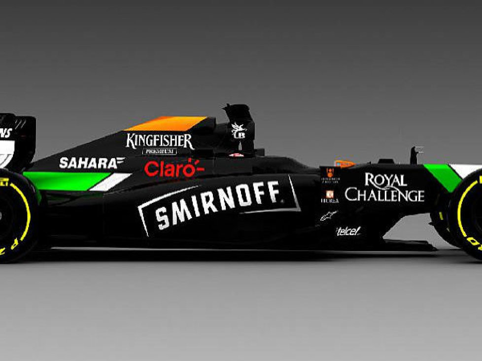 Force India mit Smirnoff-Werbung