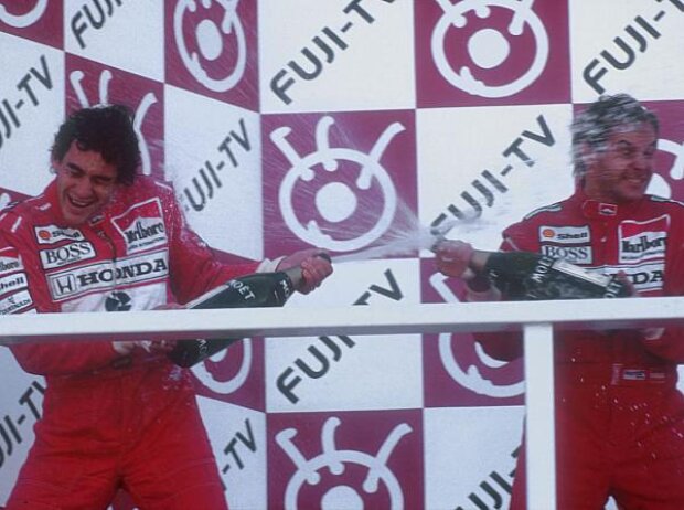 Gerhard Berger und Ayrton Senna in Suzuka 1991