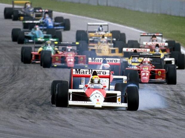 Ayrton Senna und Alain Prost in Imola 1989