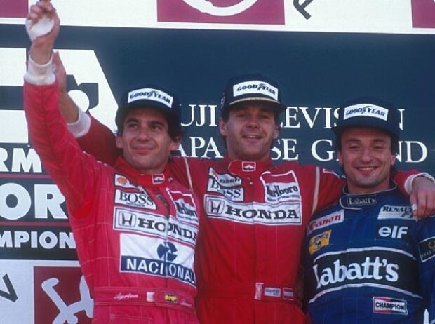 Ayrton Senna, Gerhard Berger, Ricciardo Patrese Ayrton Senna, Gerhard Berger, Ricciardo Patrese