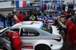 Yvan Muller (Citroen), Tiago Monteiro (Honda) und Pasquale di Sabatino (Engstler-BMW) 