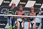 Valentino Rossi vor Marc Marquez und Daniel Pedrosa 