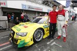 Mike Rockenfeller mit Günter Netzer am Audi RS5 DTM