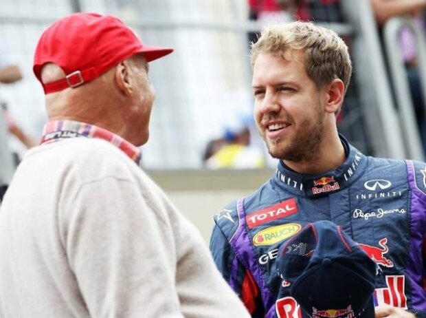 Titel-Bild zur News: Sebastian Vettel, Niki Lauda