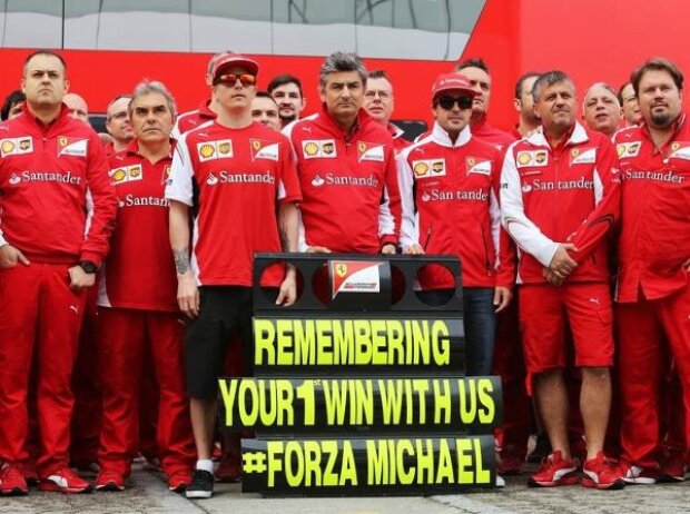 Titel-Bild zur News: Marco Mattiacci, Fernando Alonso, Michael Schumacher, Kimi Räikkönen