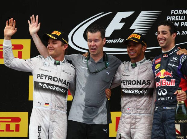 Titel-Bild zur News: Lewis Hamilton, Nico Rosberg, Daniel Ricciardo