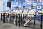 Franz Engstler, Yvan Muller, Jose-Maria Lopez und Sebastien Loeb während der Pressekonferenz