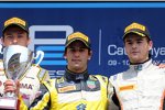 Felipe Nasr (Carlin), Jolyon Palmer (DAMS) und Tom Dillmann (Arden) 