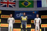 Felipe Nasr (Carlin), Jolyon Palmer (DAMS) und Tom Dillmann (Arden) 