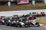 Sergio Perez (Force India) und Esteban Gutierrez (Sauber) 