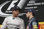 Lewis Hamilton (Mercedes) und Daniel Ricciardo (Red Bull) 