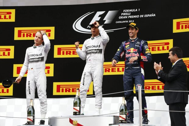 Lewis Hamilton Nico Rosberg Daniel Ricciardo Red Bull Infiniti Red Bull Racing F1 ~Lewis Hamilton (Mercedes), Nico Rosberg (Mercedes) und Daniel Ricciardo (Red Bull) ~ 