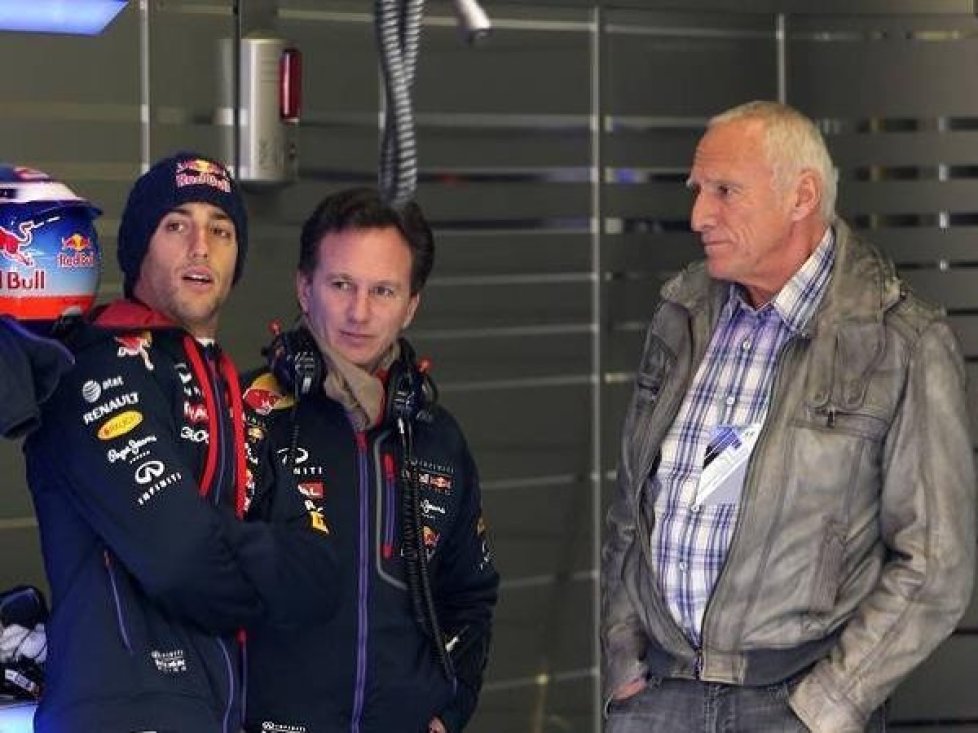 Daniel Ricciardo, Christian Horner, Dietrich Mateschitz