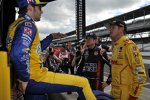 Teambesprechung mit Marco Andretti, Kurt Busch und Ryan Hunter-Reay (alle Andretti) 