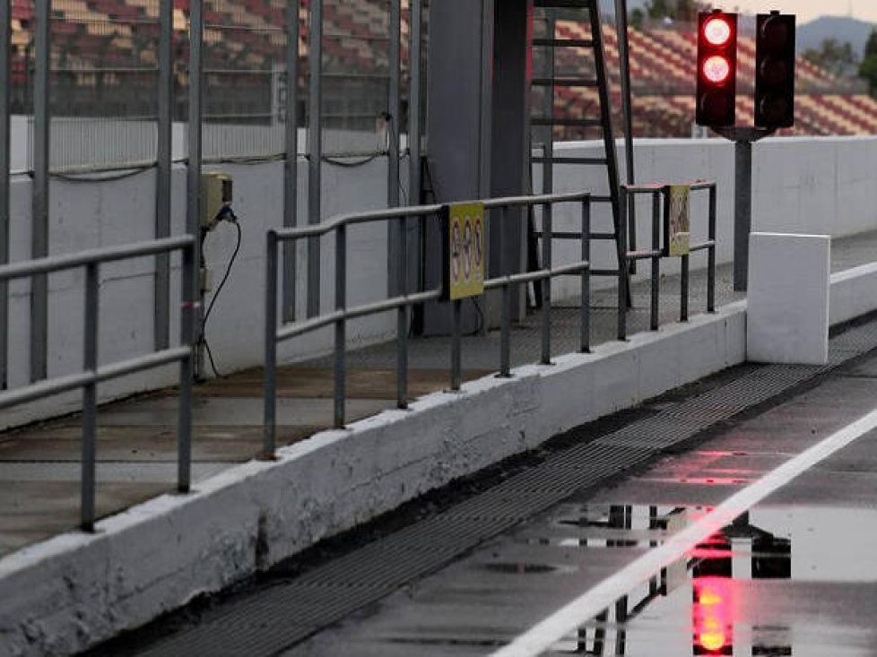 Rot Ampel Regen Barcelona