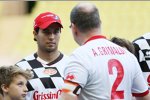 Sergio Perez (Force India) und Fürst Albert