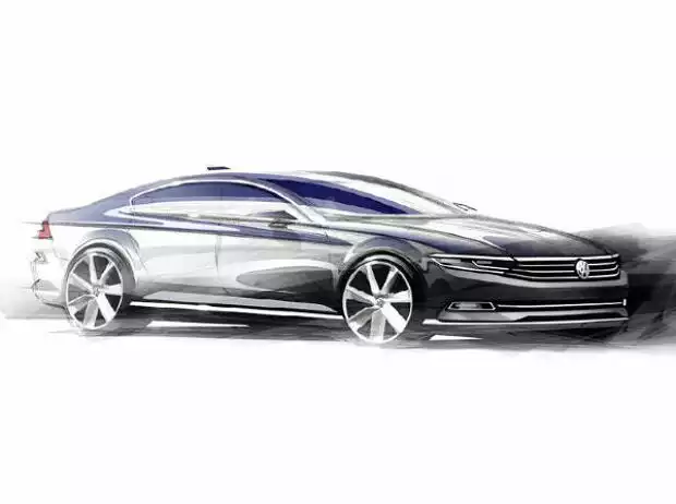 Designskizze des neuen VW Passat (B8) Titel-Bild zur News: Designskizze des neuen VW Passat (B8)