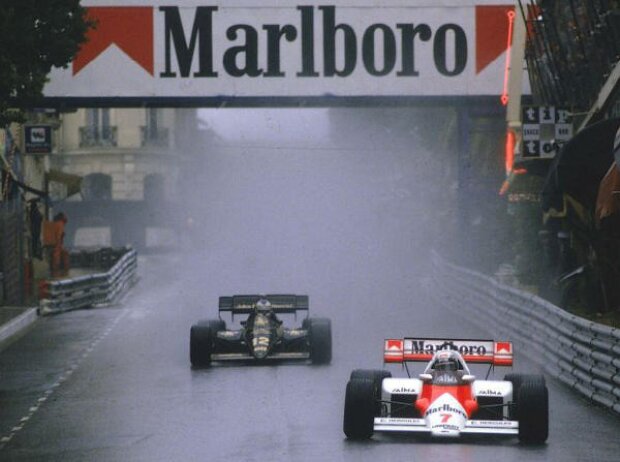 Titel-Bild zur News: Alain Pros und Nigel Mansell in Monte Carlo 1984