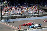 Der Zieleinlauf des Freedom 100, des Indy-Lights-Saisonhöhepunktes auf dem Indianapolis Motor Speedway