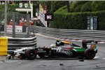 Sergio Perez (Force India) kam im Rennen nicht sehr weit