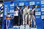 Yvan Muller (Citroen), Tom Coronel (ROAL-Chevrolet) und Jose-Maria Lopez (Citroen)