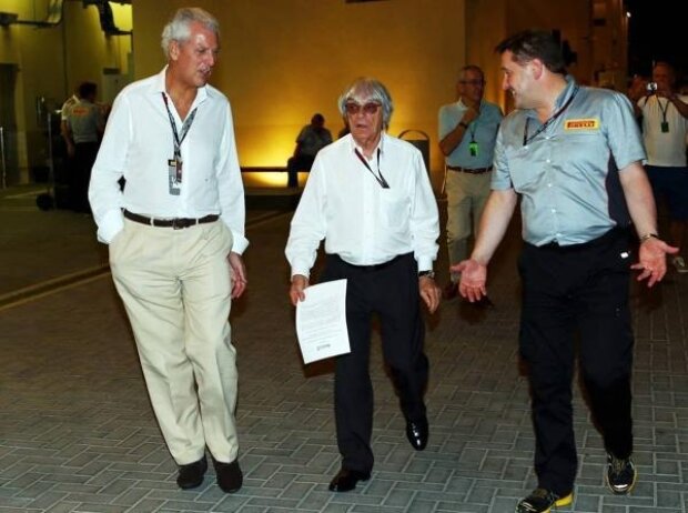 Titel-Bild zur News: Bernie Ecclestone, Marco Tronchetti Provera, Paul Hembery