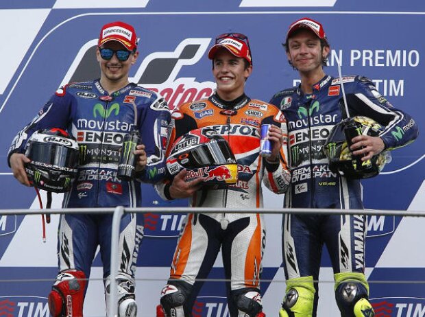 Titel-Bild zur News: Jorge Lorenzo, Marc Marquez und Valentino Rossi