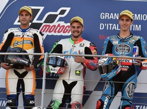 Efren Vazquez, Romano Fenati, Alex Rins Efren Vazquez, Romano Fenati, Alex Rins