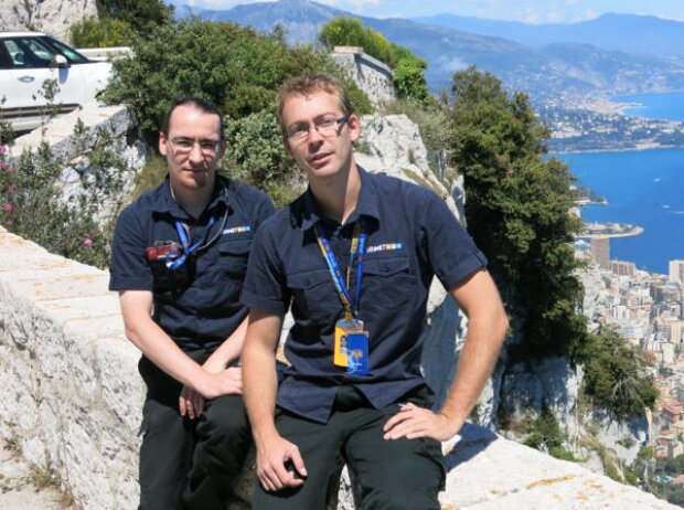 Meteorologen Stefan Weinberger und Steffen Dietz