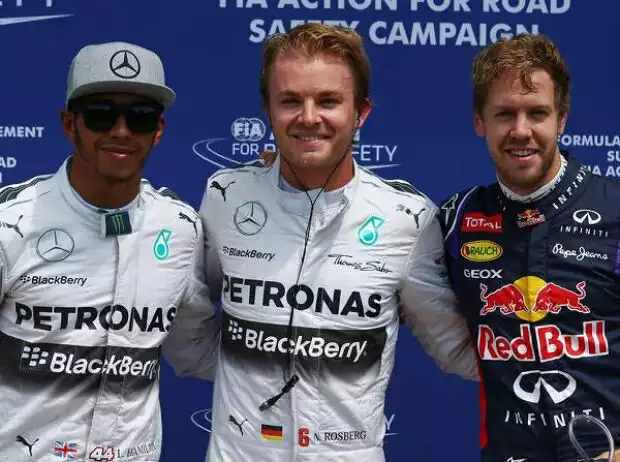 Lewis Hamilton, Nico Rosberg, Sebastian Vettel Titel-Bild zur News: Lewis Hamilton, Nico Rosberg, Sebastian Vettel
