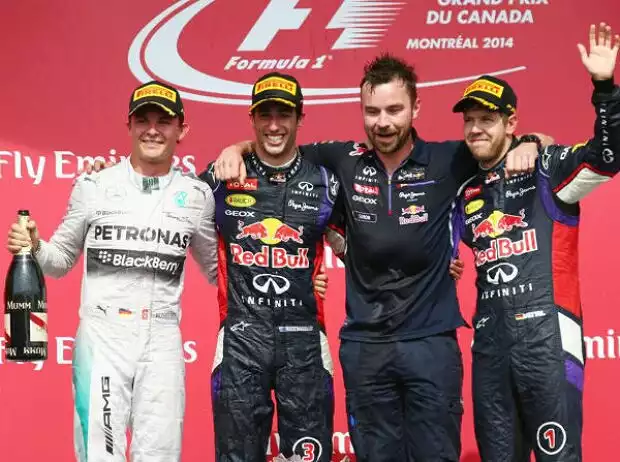 Nico Rosberg, Lewis Hamilton, Daniel Ricciardo Titel-Bild zur News: Nico Rosberg, Lewis Hamilton, Daniel Ricciardo