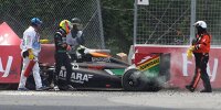 Bild zum Inhalt: Massa & Perez nach dem Crash: Beide wohlauf, einer schuldig