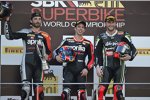 Sylvain Guintoli, Marco Melandri und Tom Sykes 