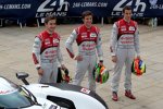 Filipe Albuquerque, Marco Bonanomi und Oliver Jarvis (Audi)