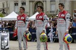 Filipe Albuquerque, Marco Bonanomi und Oliver Jarvis (Audi Sport) 