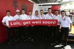 Das Audi-Team sendet Geburtstagsgrüße ins Krankenhaus zu Loic Duval