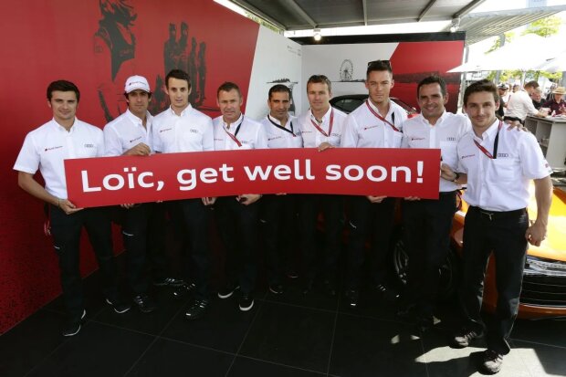 Marco Bonanomi Lucas di Grassi Oliver Jarvis Filipe Albuquerque ~Marco Bonanomi, Lucas di Grassi (Audi Sport), Oliver Jarvis und Filipe Albuquerque ~ Marco Bonanomi Lucas di Grassi Oliver Jarvis Filipe Albuquerque ~Marco Bonanomi, Lucas di Grassi (Audi Sport), Oliver Jarvis und Filipe Albuquerque ~