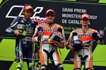 Valentino Rossi, Marc Marquez und Daniel Pedrosa 