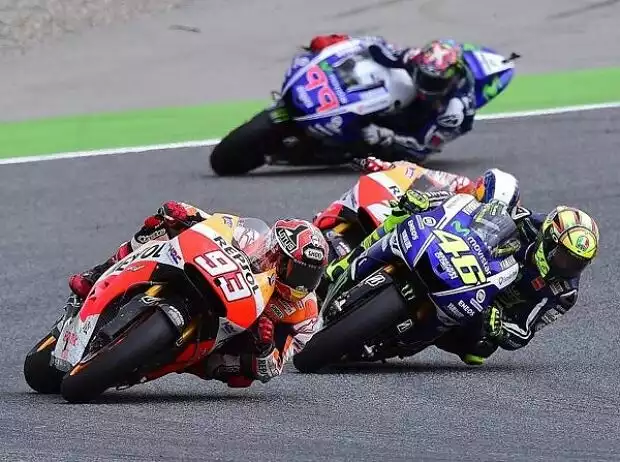 Titel-Bild zur News: Marc Marquez, Valentino Rossi